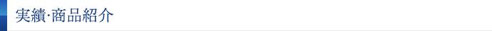 実績・商品紹介